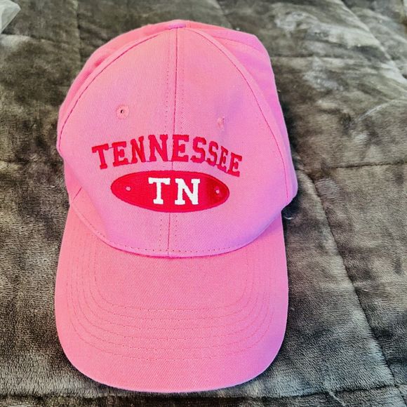 Classic Teaze Pink Tennessee TN Embroidered Baseball Cap Hat Hook & Loop Closure - Picture 2 of 8